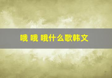 哦 哦 哦什么歌韩文